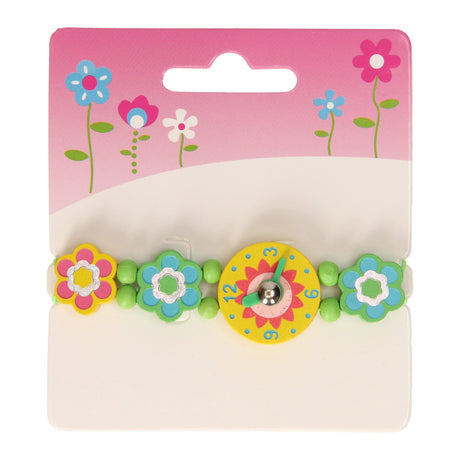 reloj flor de madera