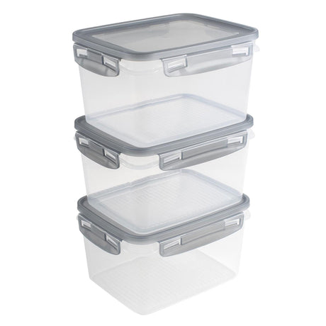Sunware club kitchen congelador set con clips juego de 3 1,5 l gris transparente