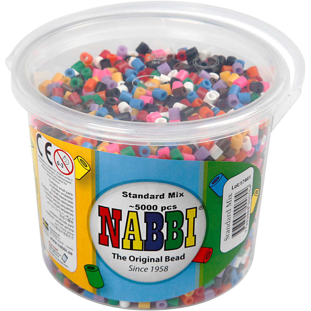 Empresa creativa https: www.cchobby.nl cuentas para planchar-5x5-mm-tamaño del agujero-2-5-mm-colores-estándar-medio-5000-piezas-1-cubo