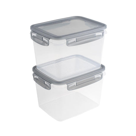 Juego de congelador Sunware Club Cuisine con clips, 2 unidades, 1,9 l, gris transparente