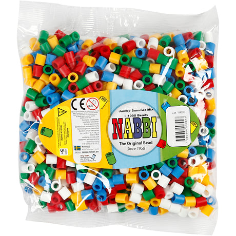 Nabbi https: www.cchobby.nl cuentas para planchar-tamaño-10x10-mm-tamaño del agujero-5-5-mm-jumbo-standard-colors-1000-div-1-box