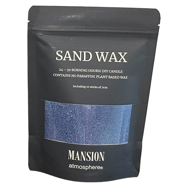 Mansión atmósfera cera de arena azul oscuro bolsa ziplock de 200g con 10 mechas