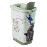 Rotho cody gato comida para mascotas contenedor 25l capuchino arena