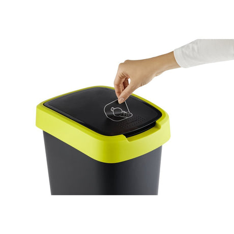 Rotho cubo de basura twist 10l lima antracita