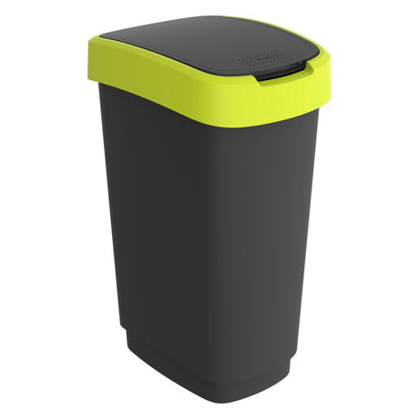 Rotho cubo de basura twist 50l lima antracita