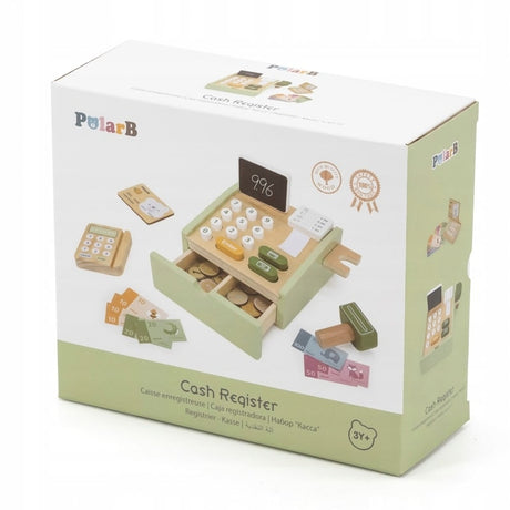 Caja registradora de juguete de madera Polarb ®