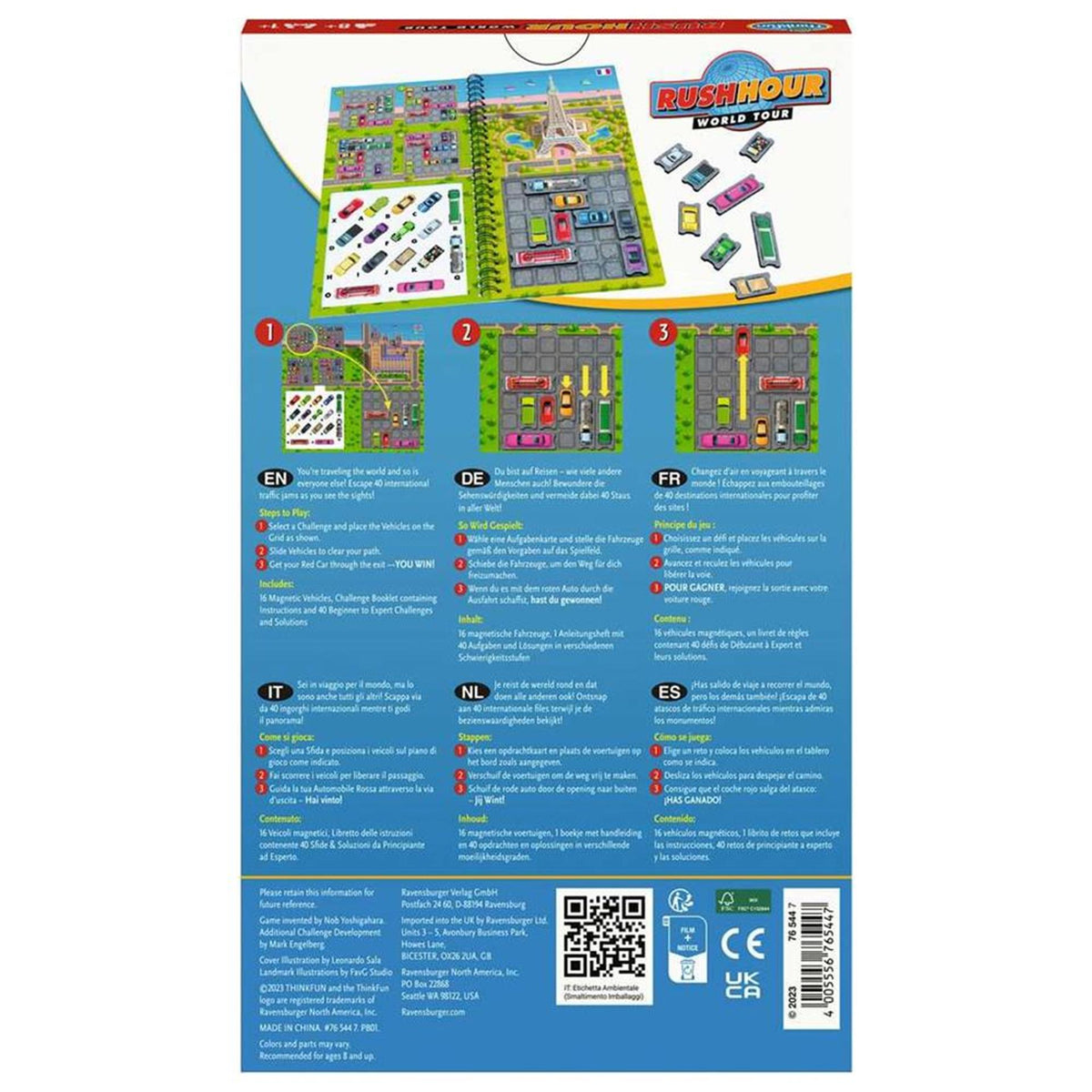 Ravensburger thinkfun juego de pensamiento gira mundial en hora punta