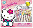Introducción a hello kitty, juego de colores de 23 piezas con marcadores de cera