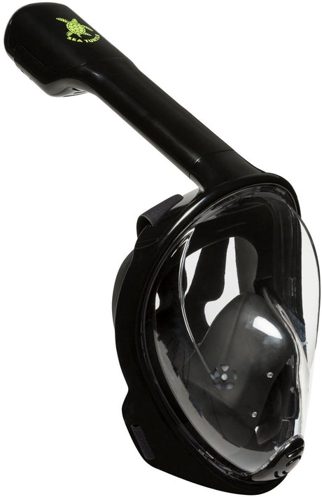 Sea turtle snorkelmasker - snorkel - duikbril - snorkelset - full face masker - volwassenen - zwart - l xl