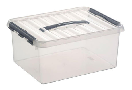 Sunware q-line caja de almacenamiento transparente 15 litros 40x30x18cm
