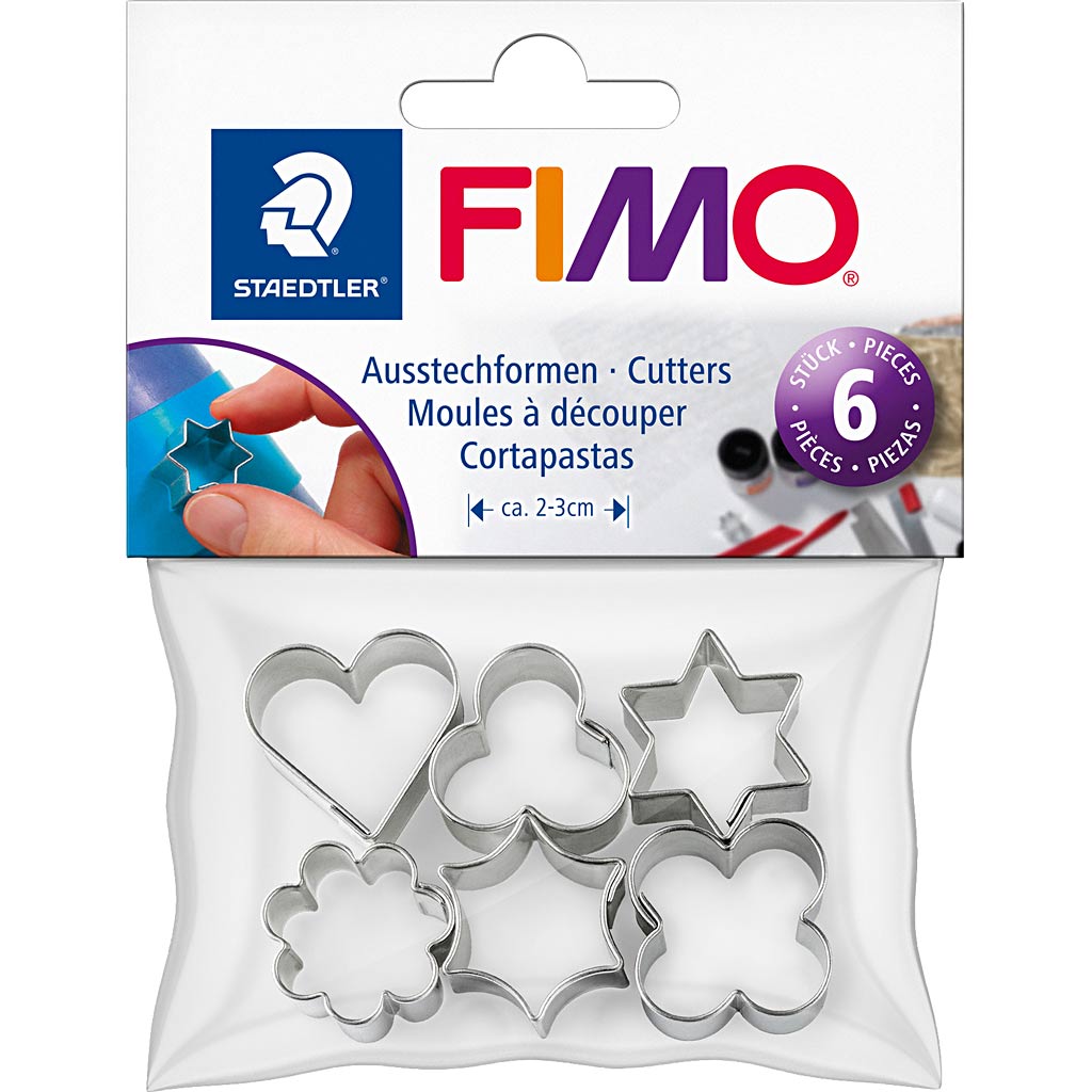 Fimo https: www.cchobby.nl formas recortadas en r-6-piezas-1-caja