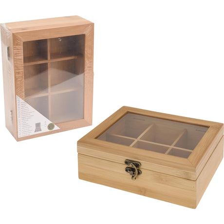 Excelentes artículos para el hogar caja de té de bambú 21x16x8cm caja de té de bambú 21x16x8cm