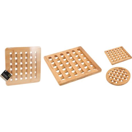 Excelente posavasos para el hogar bambú fsc 20x20x1cm