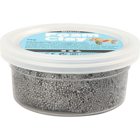 Arcilla espuma - plata metalizada, 35gr.