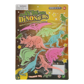 Dinosaurios que brillan en la oscuridad.