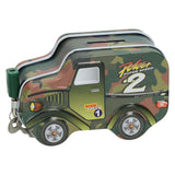 Coche de caja de dinero de hojalata