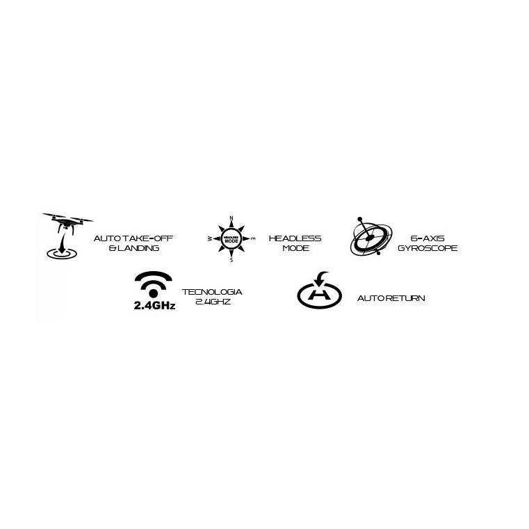 RC orientable dron negro