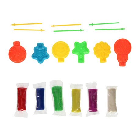 Juego de arcilla en caja de almacenamiento para hacer piruletas - 6 colores de arcilla