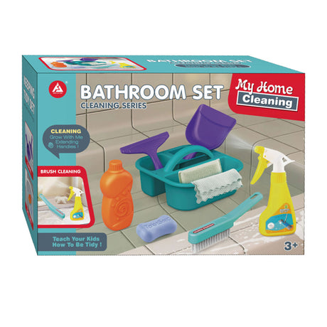 Set de limpieza para baño de 9 piezas.