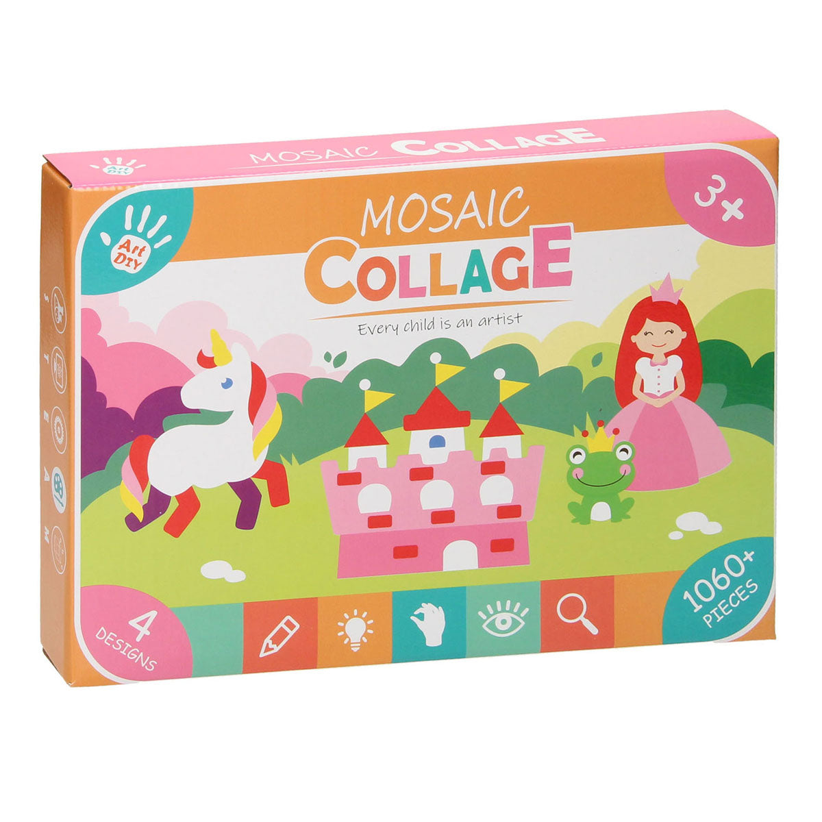Kit de manualidades de princesas con collage de mosaicos