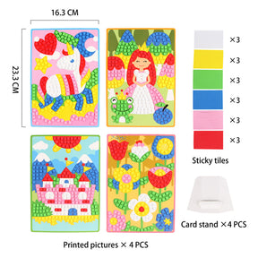 Kit de manualidades de princesas con collage de mosaicos