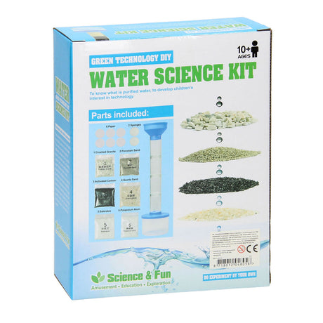 Conjunto de experimentos del kit de ciencia del agua.