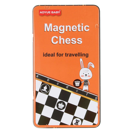 Juego de ajedrez magnético en lata.