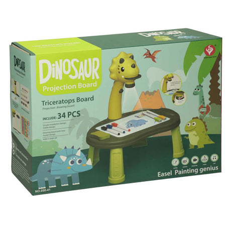 Mesa de proyección de dibujo dino, 34 uds.