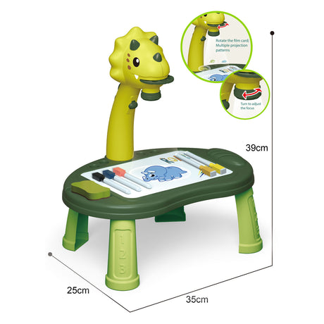 Mesa de proyección de dibujo dino, 34 uds.