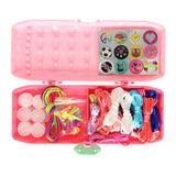 Juguetes Lobbes, p. ej., pulseras Lobbes, juego de trenzado rosa: juguetes creativos para niños.