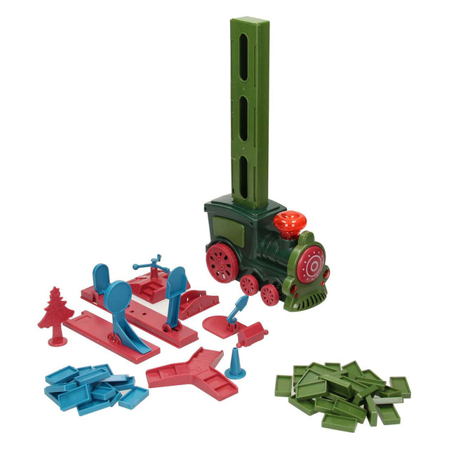 Juego de dominó con tren, 129 piezas.