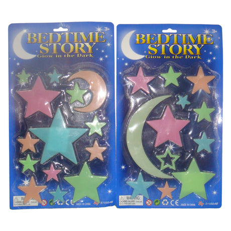 Brilla en la oscuridad, establece el color de la luna y las estrellas.
