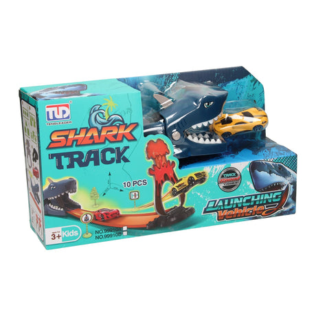 Conjunto de pistas de lanzamiento de automóviles Shark