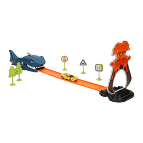 Conjunto de pistas de lanzamiento de automóviles Shark