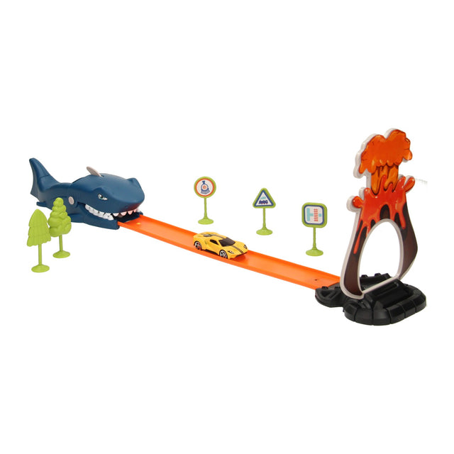 Conjunto de pistas de lanzamiento de automóviles Shark
