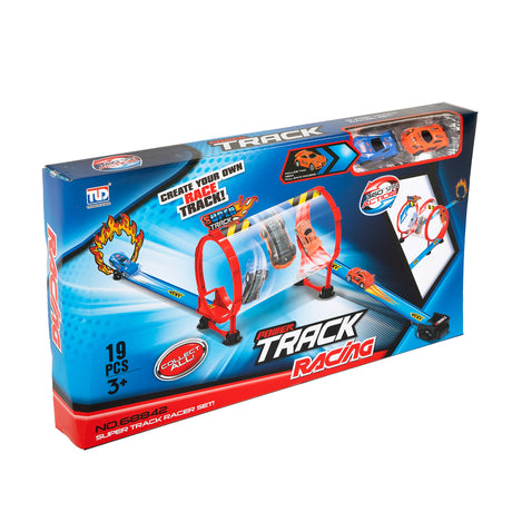 Juego de pistas de carreras de coches Tube Duel, 19 uds.