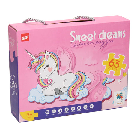 Juguetes Lobbes, por ejemplo, rompecabezas Lobbes, unicornio, cartón, 63 piezas, rompecabezas de fantasía para niños.