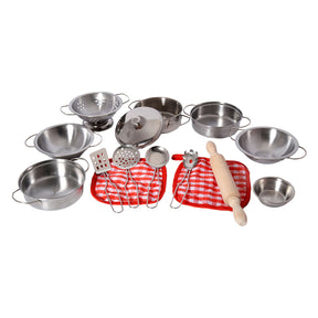 Keuken- en pannenset, 15dlg.