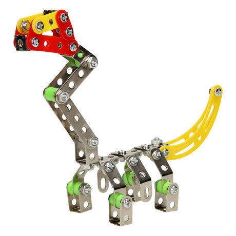 Juego de construcción de dinosaurios de metal, 122 pzs.