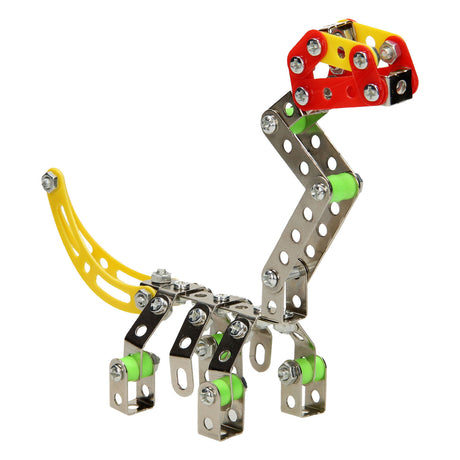 Juego de construcción de dinosaurios de metal, 122 pzs.