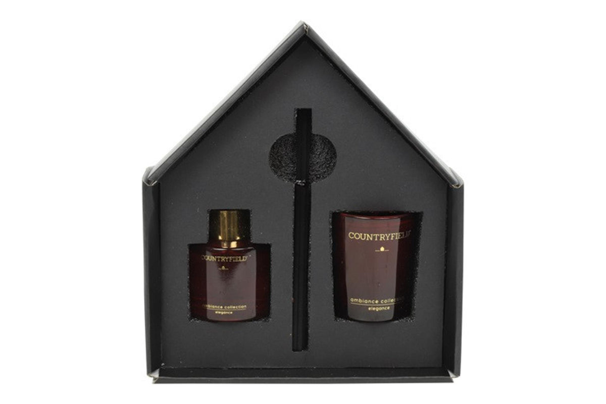 Countryfield elegancia caja de regalo fragancia vela en barra xs