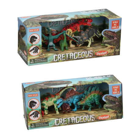 Set de juego de dinosaurios de lujo, 6 piezas.