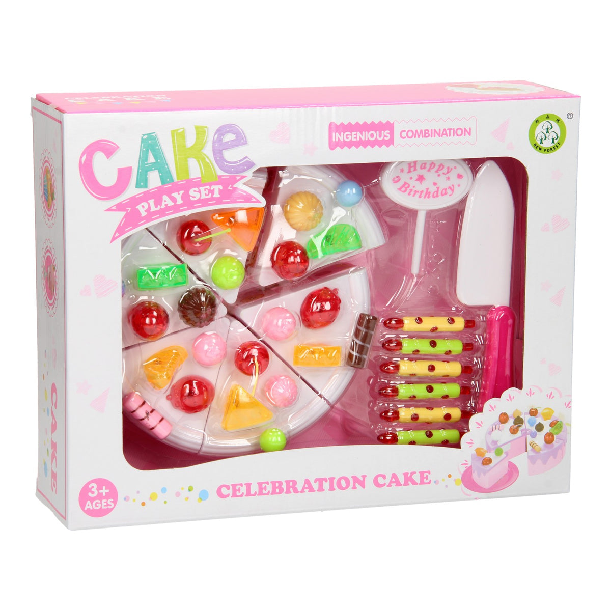 Juego de pastel de cumpleaños.