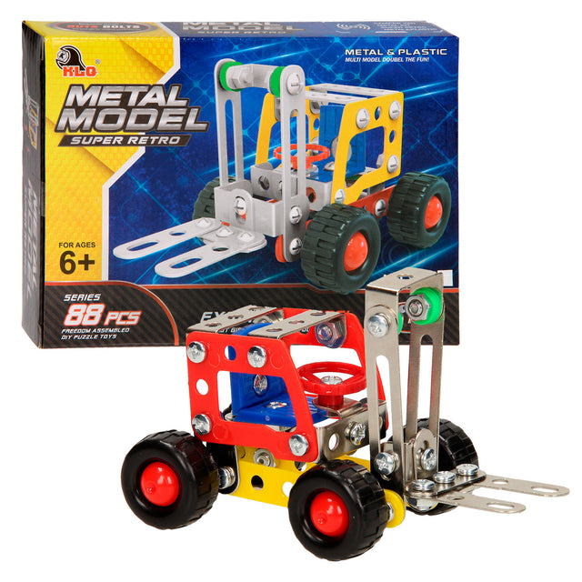 Juego de construcción metálico - carretilla elevadora, 88 uds.