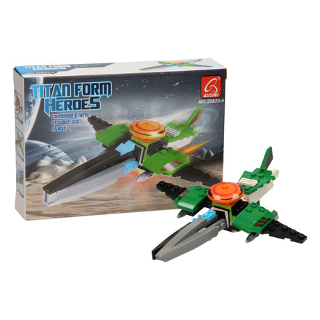 Juego de construcción Titan Heroes - verde espacial, 51 piezas.