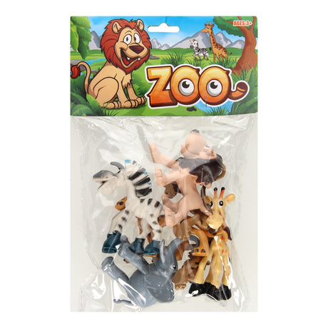 Set de juego de animales salvajes traviesos, 6 piezas.