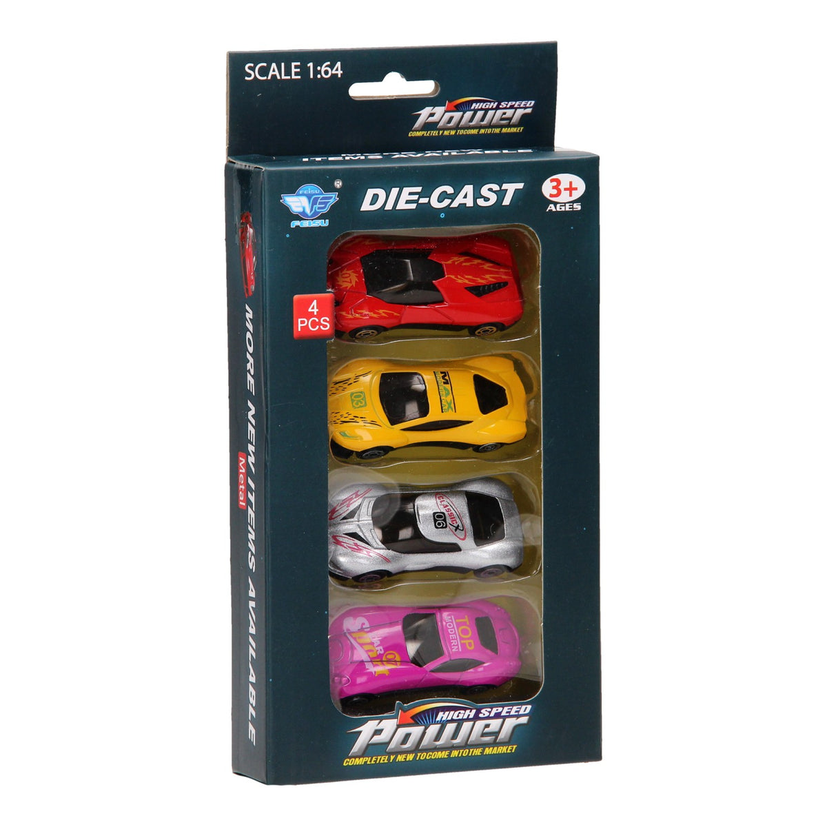 Lobbes juego de coches de lujo de metal, 4 piezas.
