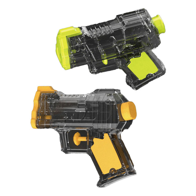 Pistola de agua negra transparente
