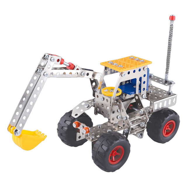 Juego de construcción de metal para excavadora.