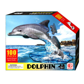 Puzzle con forma de delfín, 100 uds.